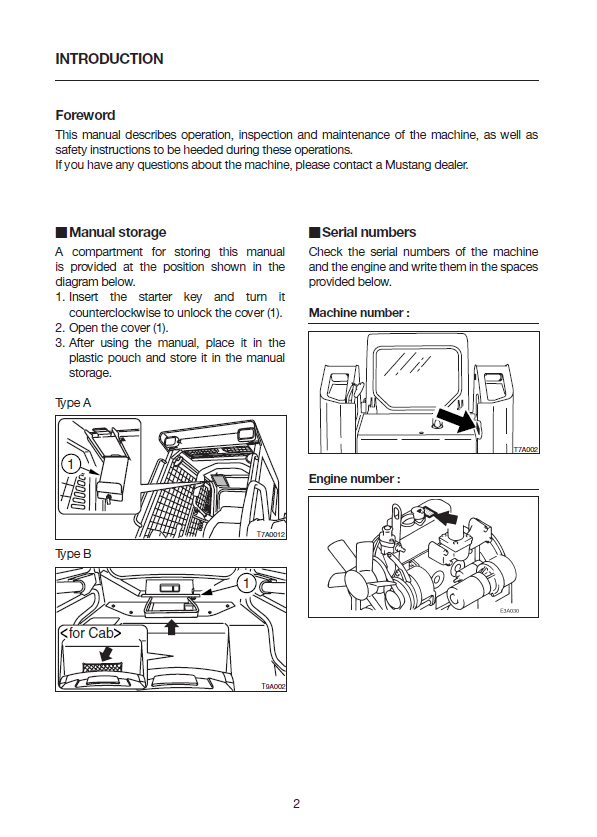 Download Mustang Track Loader Operator Manual 917300 for MTL312 to MTL325 Models
