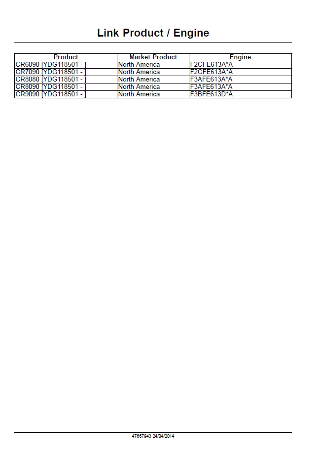 Download New Holland CR6090 to CR9090 Combine Service Manual - 47667943 PDF