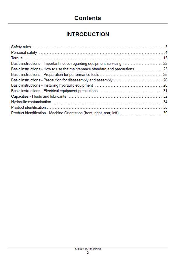 Download New Holland E485C Crawler Excavator Repair Guide 47483341A PDF