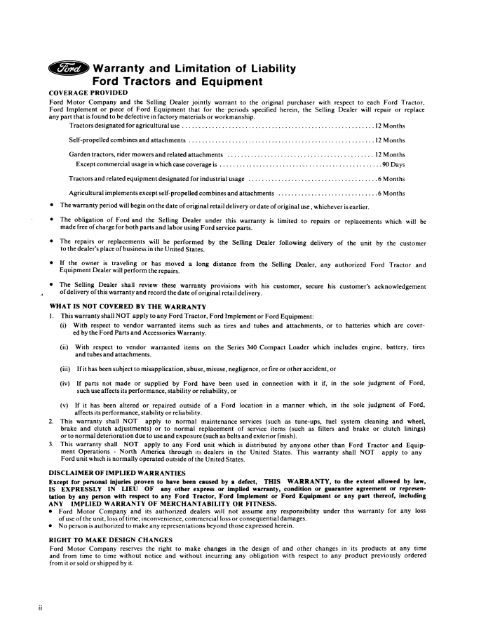 Download New Holland Ford 6500 Tractor Loader Backhoe Operator Manual 42650010