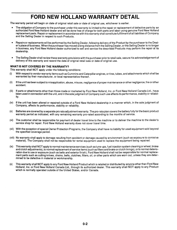 Download New Holland Ford 7530 High Clearance Tractor Operator Manual 42753010