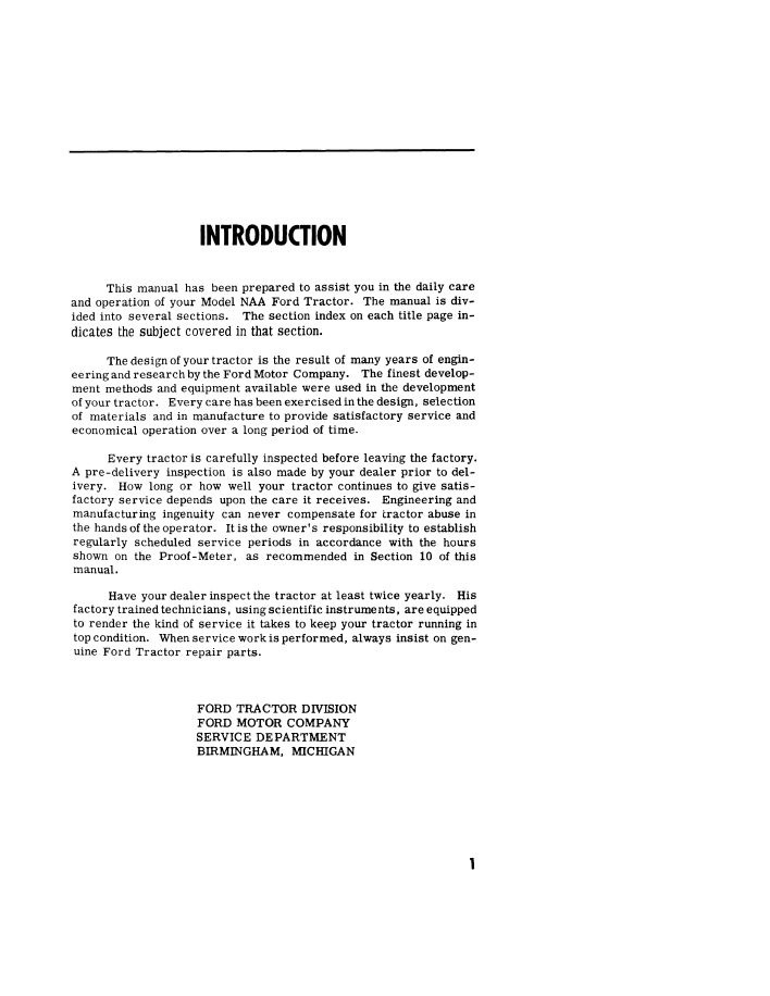 Download New Holland Ford NAA Tractor Operator Guide 42881007 PDF