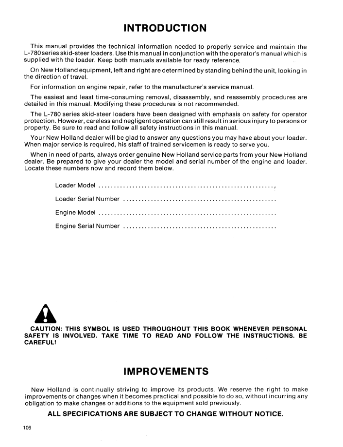 Download New Holland L-781, L-784 & L-785 Repair Manual (Pub. # 40078130)