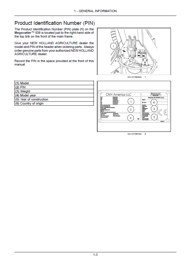Download New Holland Megacutter 530 Mower-Conditioner Operator Guide 47419733 PDF