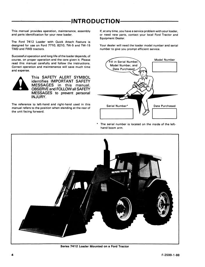 Download New Holland Series 7412 Farm Loader Operator Manual 42741210