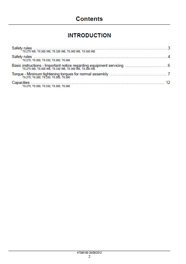 Download New Holland T8.275 T8.300 T8.330 T8.360 T8.390 Operator Guide 47386189 PDF