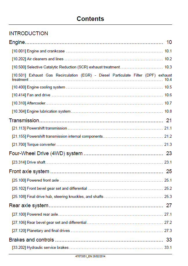 Download New Holland W190C W230C Loader Workshop Manual - 47673351 PDF