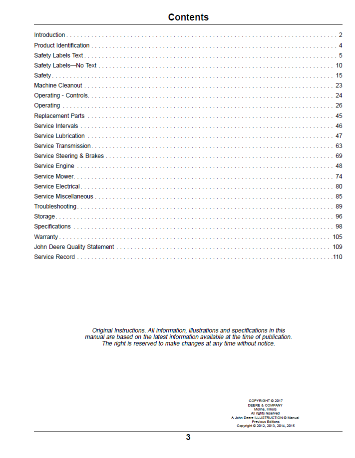 Download OMUC15068 John Deere ZTrak Pro Series Service Manual