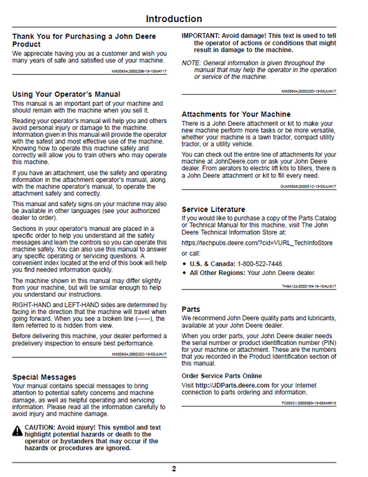 Download OMUC18439E John Deere Z900 ZTrak Gas Mower Operator Guide