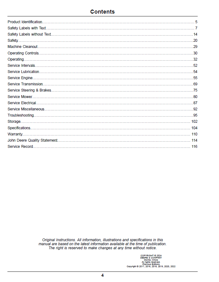 Download OMUC32807 Z900 Series Gas ZTrak Pro Operator Manual Guide