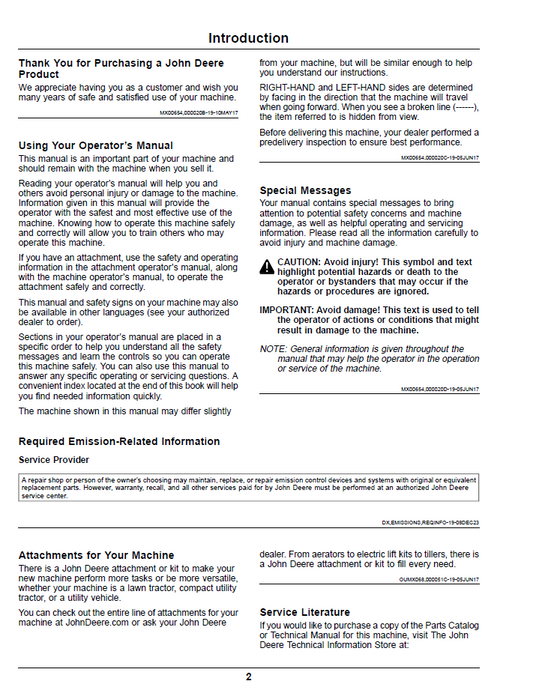 Download OMUC32807 ZTrak Pro Series Gas Operator Manual | John Deere Z900 Series
