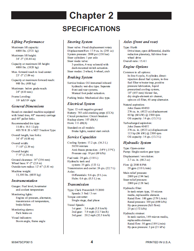 Download PDF: Mustang 634 Telehandler Operator Manual (908475)