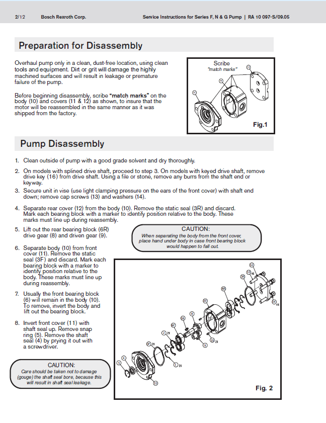 Download Rexroth RS5-19 External Gear Pump 913307 Technical Manual PDF