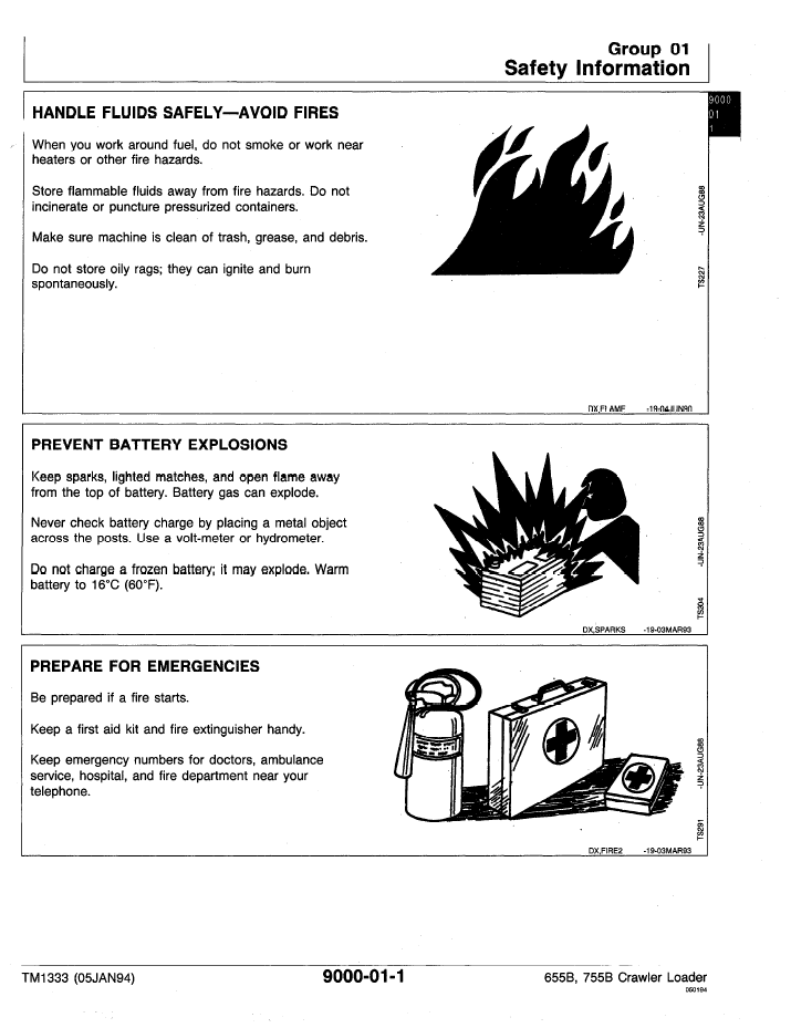 Download TM1333 John Deere 655B 755B Test & Troubleshooting Manual
