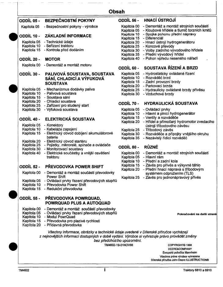 Download TM4602 John Deere 6810 6910 Tractor Repair Workshop Manual