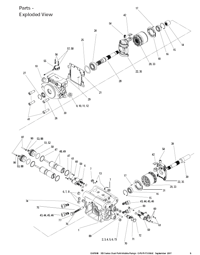 Eaton 350 Series Mustang Mobile Pump Parts Manual and Repair Guide PDF