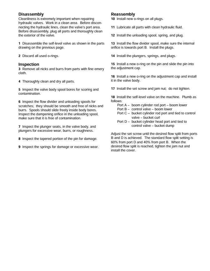 Eaton 39055-EAW Inline Self Level Valve Service Manual PDF