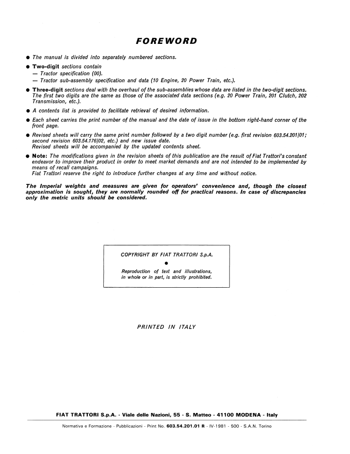 Fiat 780 780 DT 880 880 DT Tractor Workshop & Service Manual 06910053