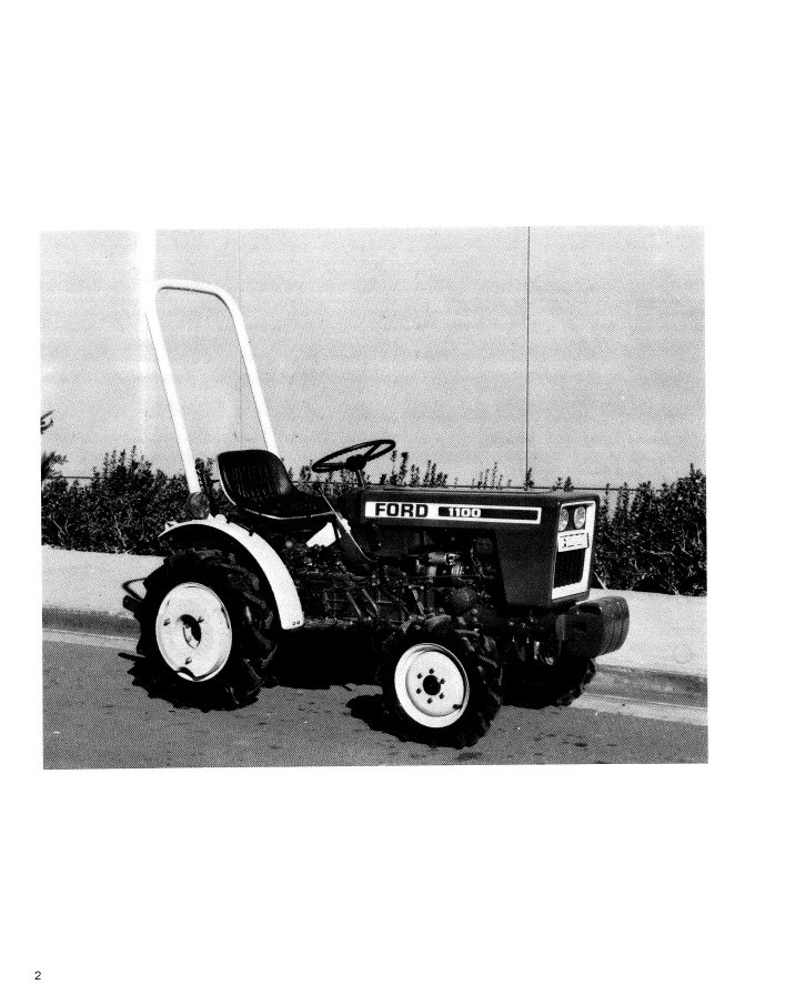 Ford 1100 Tractor Operator Manual 42110012 PDF