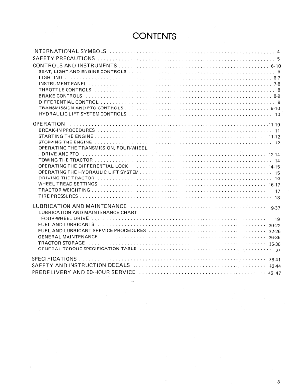 Ford 1200 Tractor Operator Instructions Manual 42120010 PDF