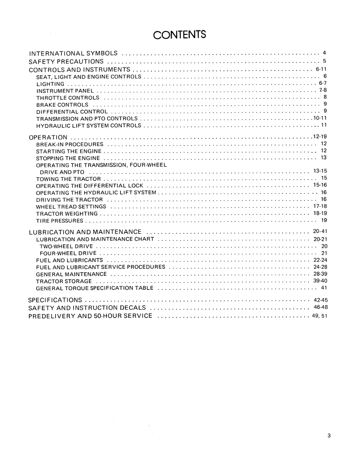 Ford 1300 Tractor User Manual 42130011 PDF