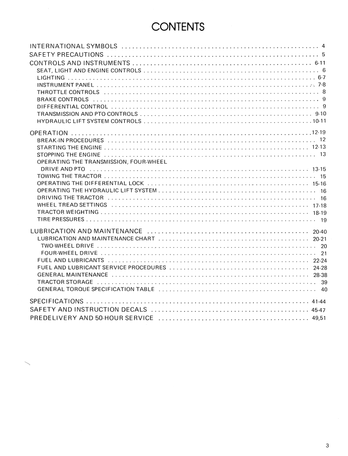 Ford 1500 Tractor User Manual 42150011 PDF