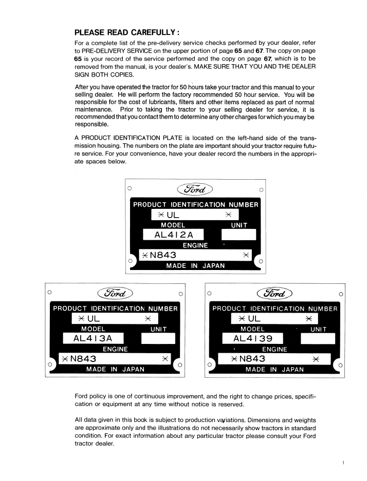 Ford 1720 Tractor Operator Manual 42172010 PDF Download