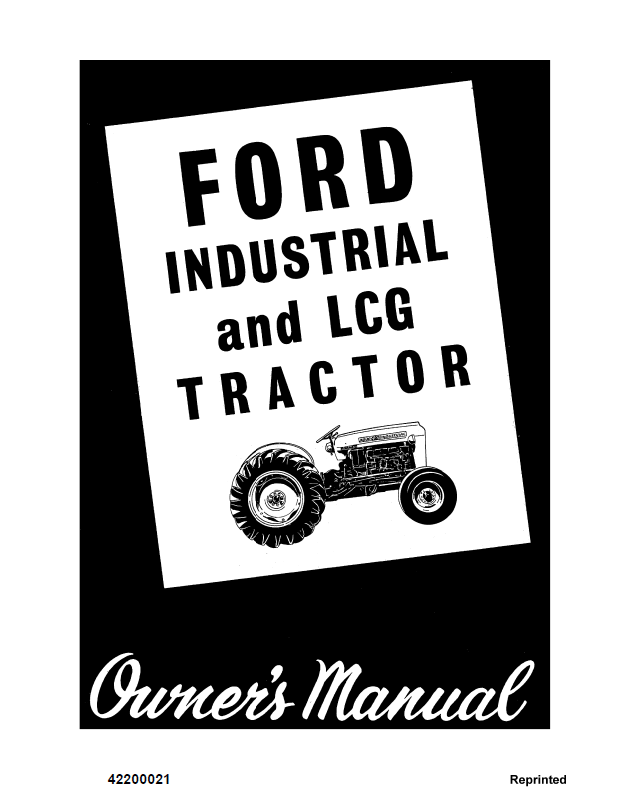 Ford 2000 4000 Industrial LCG Operator Manual 42200021 PDF