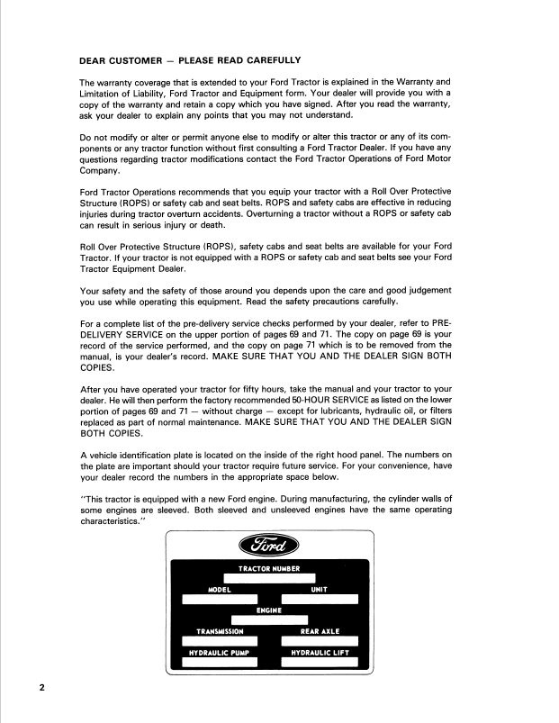 Ford 340B 445A 540B 545A Operator Manual PDF 42034012