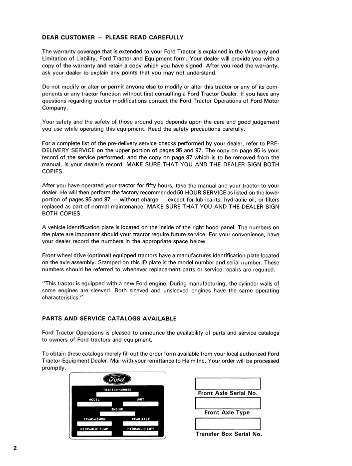 Ford 445A 545A Industrial Tractor 745 Loader Manual PDF 42044520