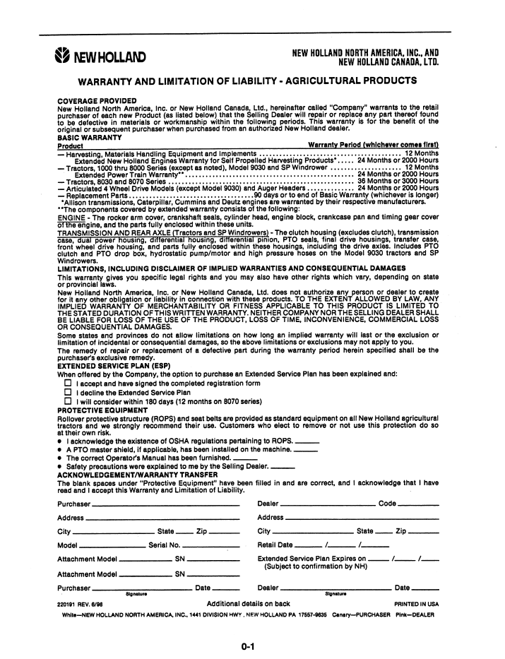 Ford 5530 6530 High Clearance Tractor Operator Manual 42553021 PDF