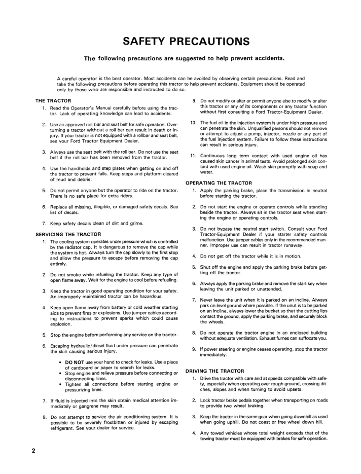 Ford 765 Backhoe Attachment Operator Manual PDF 42076513
