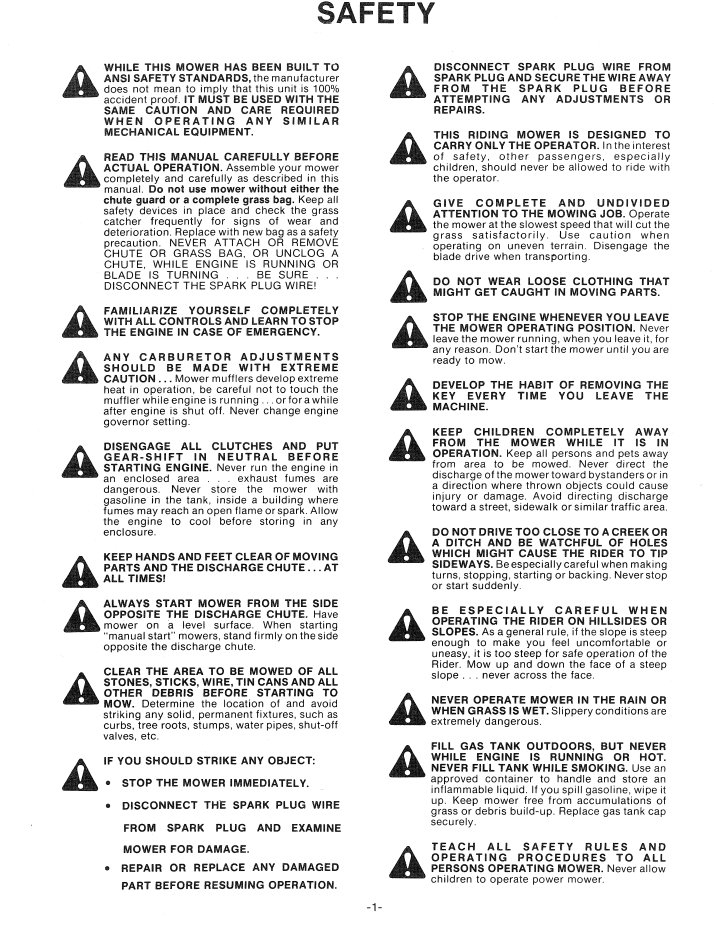 Ford 830 1130 Rider Mower Manual PDF 42083020