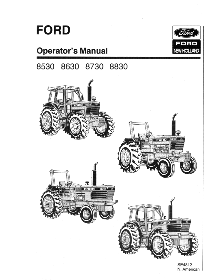 Ford 8530 8630 8730 8830 Tractor Operator Manual | 42853040 PDF