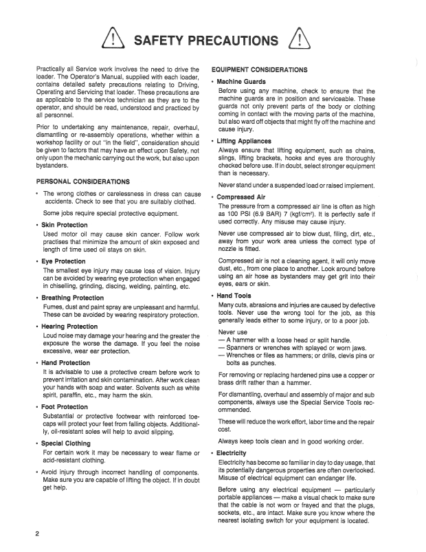 Ford CL-25 Loader Repair & Service Manual 40002510 PDF