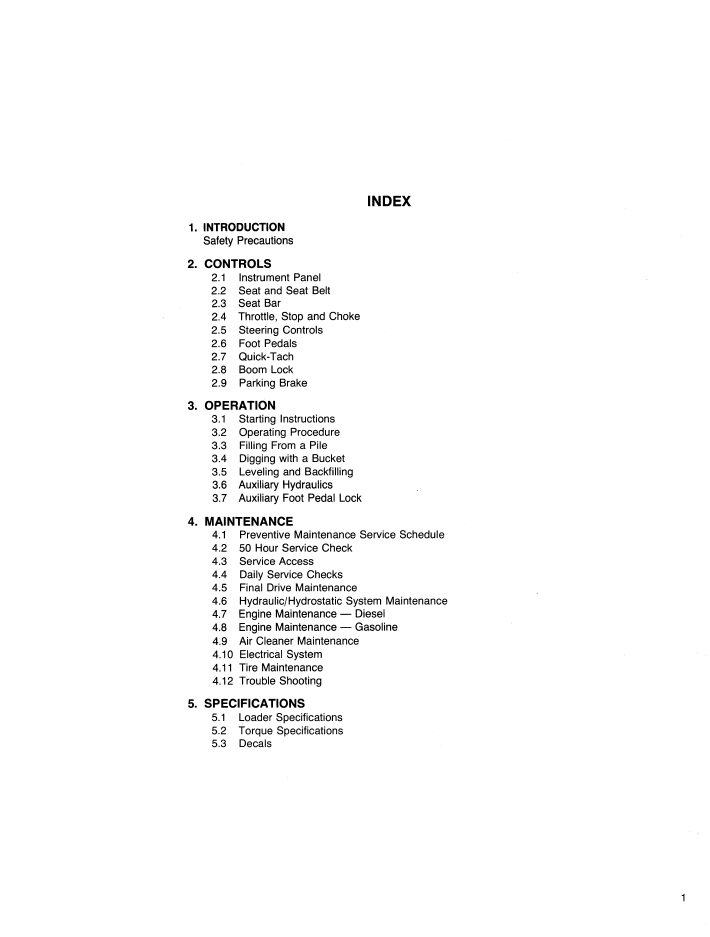 Ford CL35 & CL45 Compact Loader Operating Instructions Manual 42003521