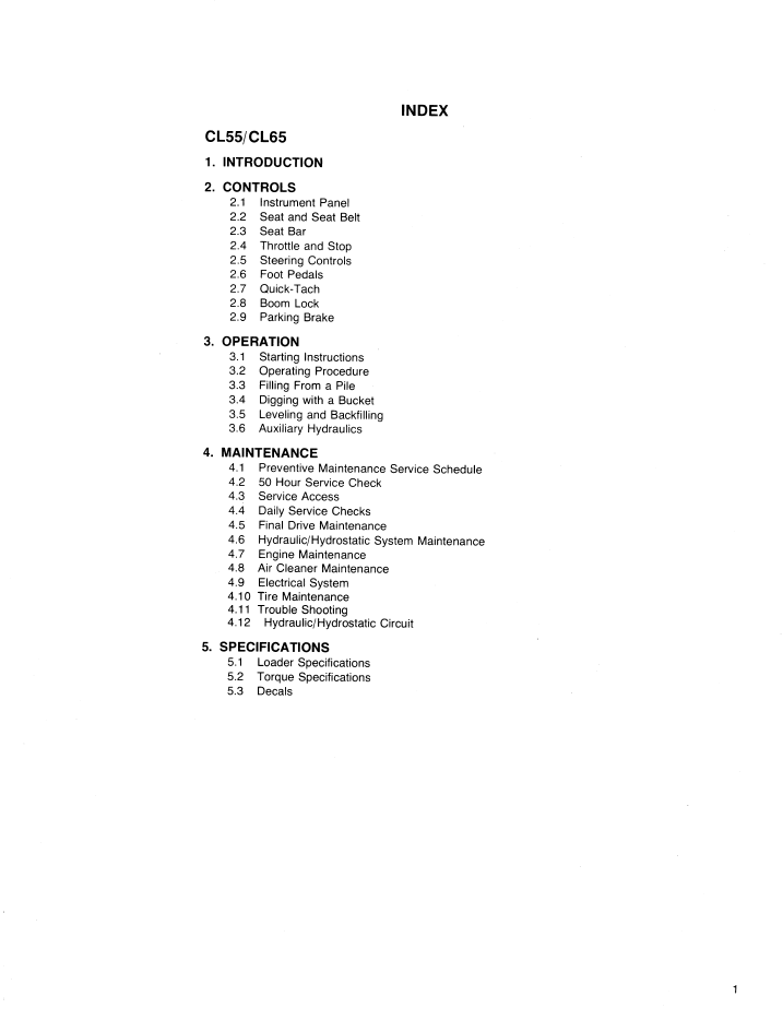 Ford CL 55 CL 65 Compact Loader Manual 42005521 New Holland