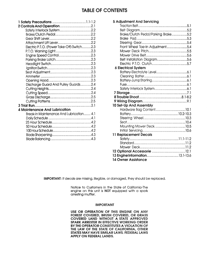 Ford LT10A Lawn Tractor Operator Manual 42640010 PDF