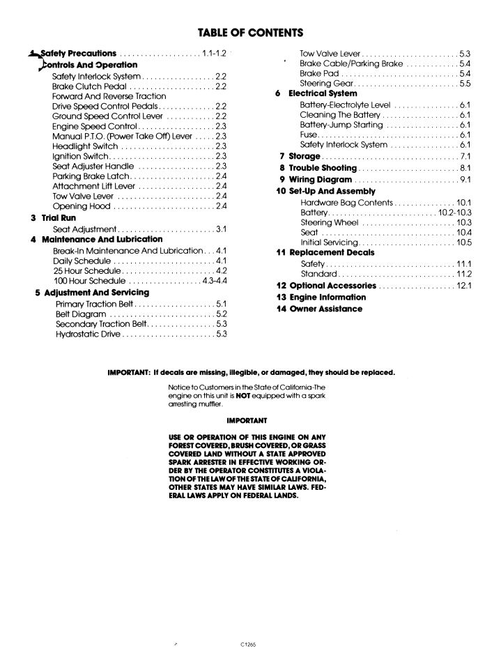 Ford LT 12H Lawn Tractor Operator Guide 42641210 PDF