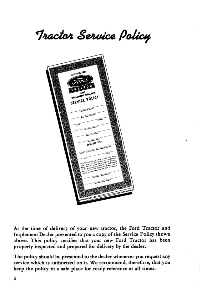 Ford Series 600 800 Operator Manual PDF 42060020