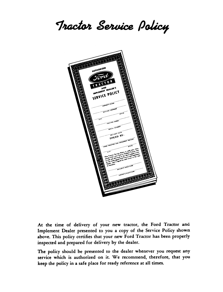 Ford Series 601 801 Tractor Manual PDF 42060121