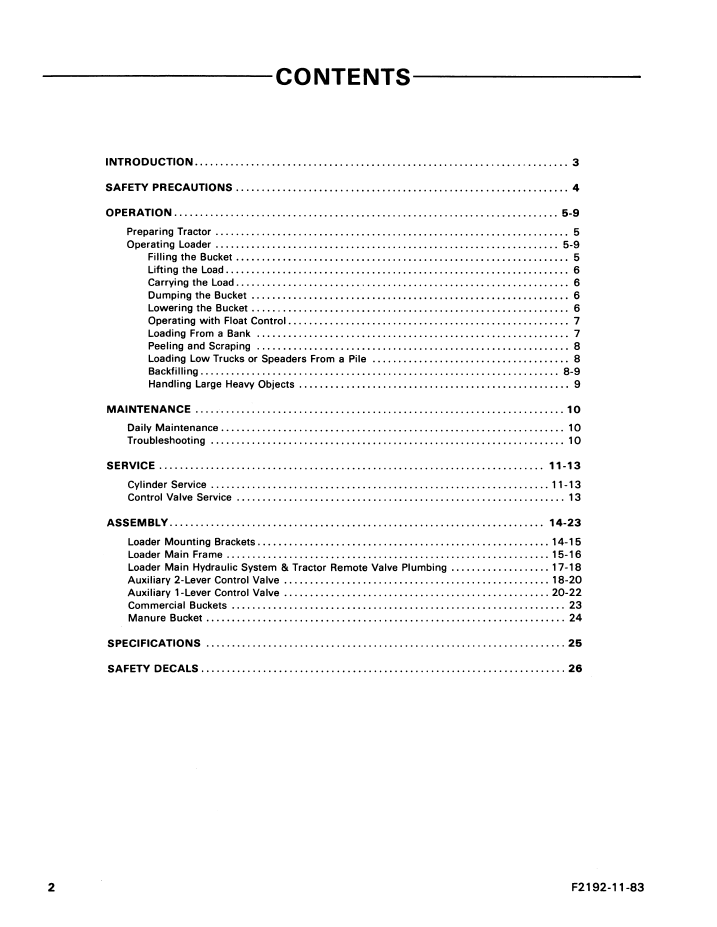 Ford Series 770A Loader Operator Manual PDF 42077012