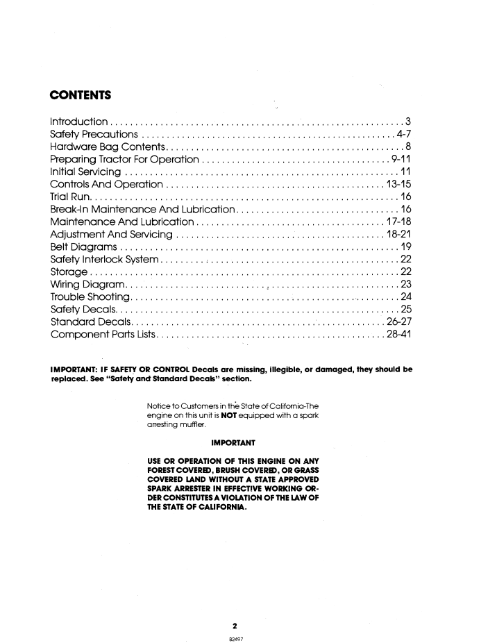 Ford YT16 Yard Tractor Operating Instructions Manual PDF 42001610