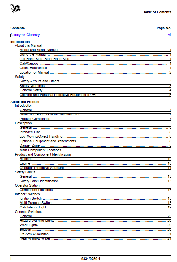 Free JCB 403 Loader Operator and Maintenance Manual