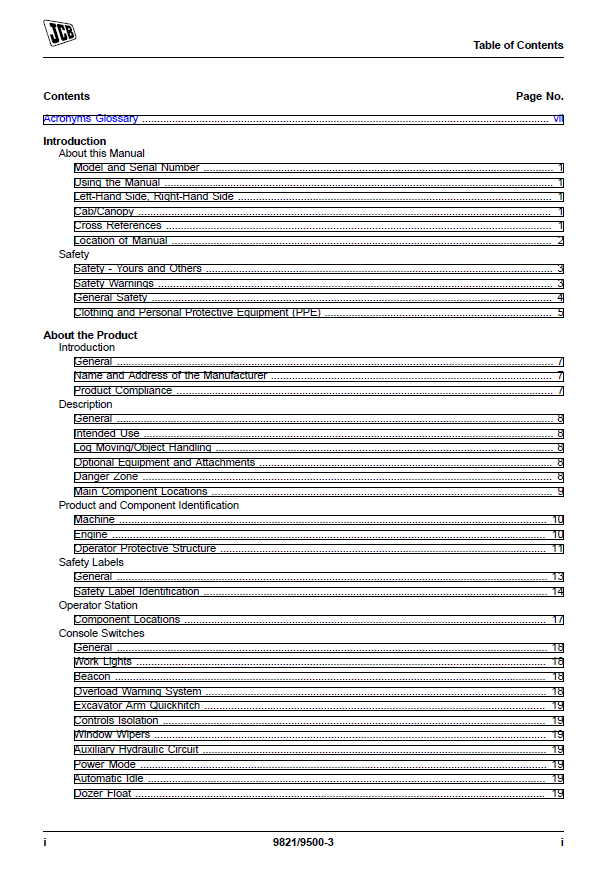 Free JCB 67C-1 Operator Manual PDF