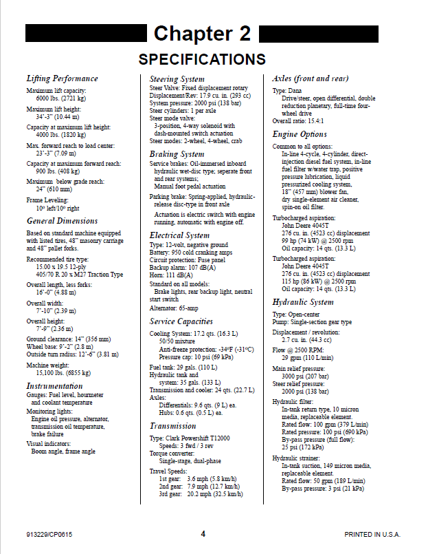 Free PDF Download: Mustang 634 Telehandler Operator Manual 913229