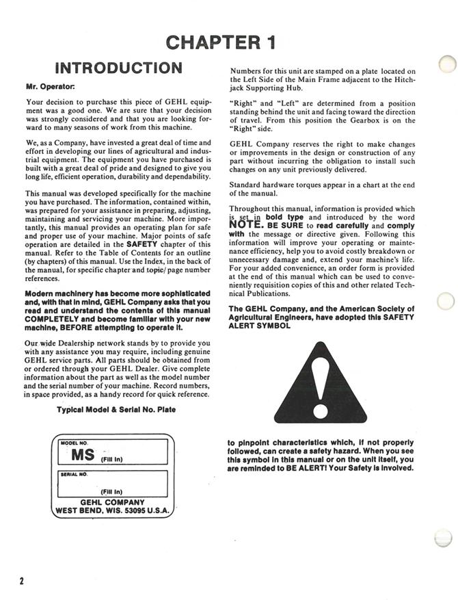 GEHL 117 125 Manure Spreader Operation & Maintenance Manual PDF 903696