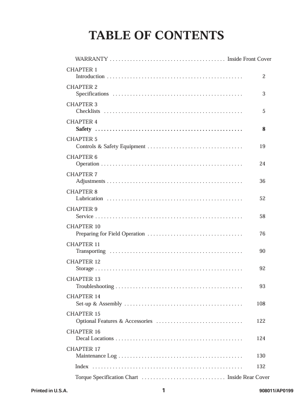 GEHL 1275 Forage Harvester Operators Manual 908011 PDF
