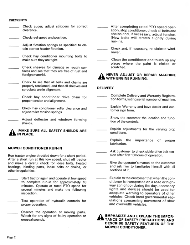GEHL 2262 Center Pivot Mower Manual 903220 Download PDF