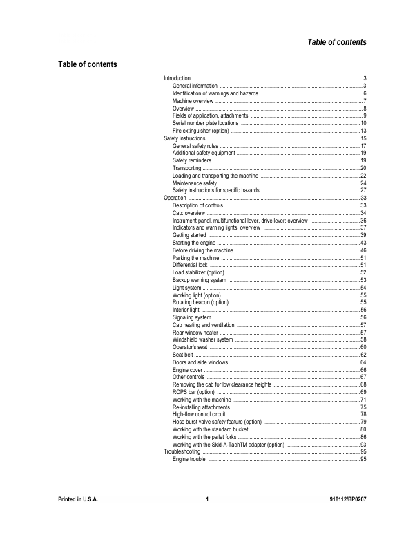GEHL 280 All Wheel Steer Loader Owners & Operator Manual 918112 PDF